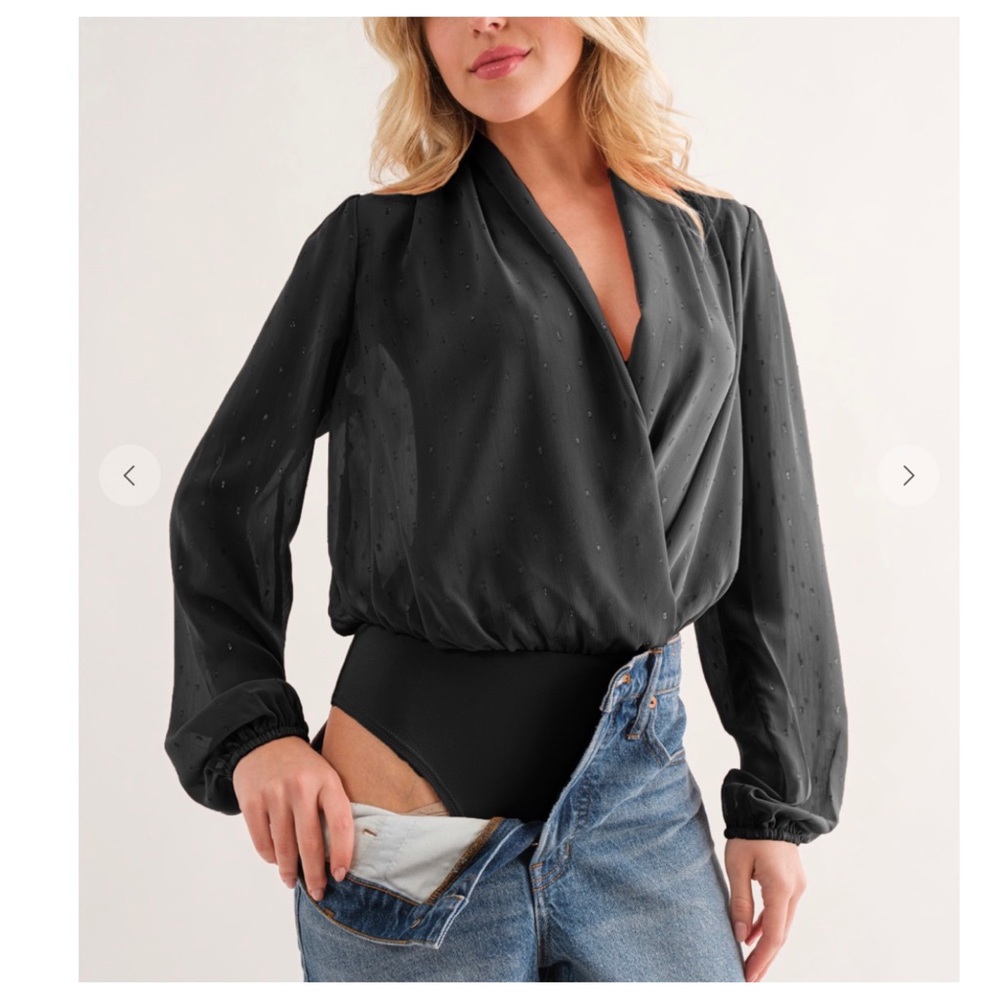 17 Chic and Fabulous V-Neck Wrap Bodysuit